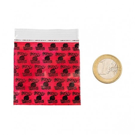 Bolsa Zip 50x50mm Stay High comparativa tamaño