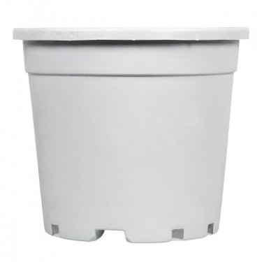 Large round white pot/container - GB