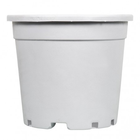Large round white pot/container - GB
