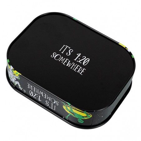 Caixa de Metal com Bandeja para Enrolar '420 Somewhere'