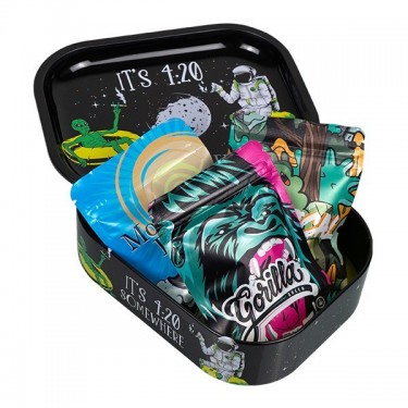 Pack CBD Outdoor Selection + Caja De Metal Con Bandeja De Liar '420 Somewhere'