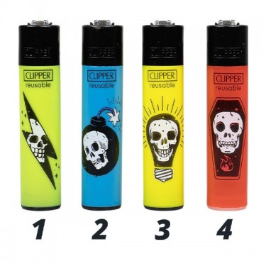 Mechero Clipper Tattoo Skulls grupo