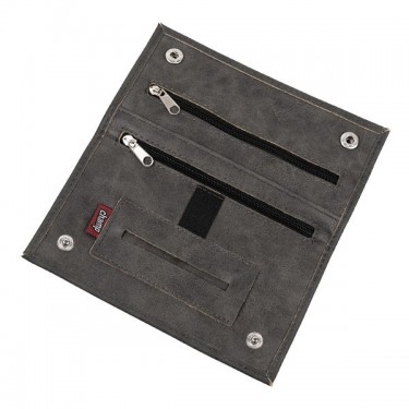 Fake Leather Tobacco Pouch black open