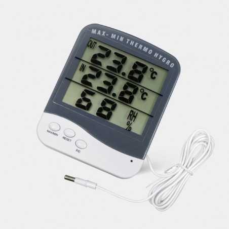 Kit Cultivo de Interior Completo Avanzado termohigrómetro max min digital con sonda