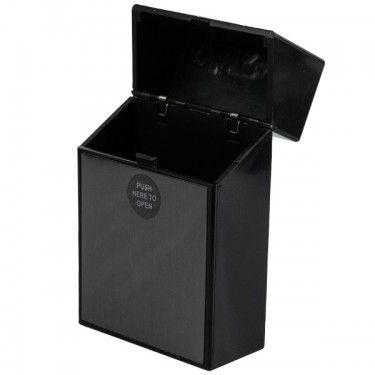 Champ Brushed Cigarette Case black open
