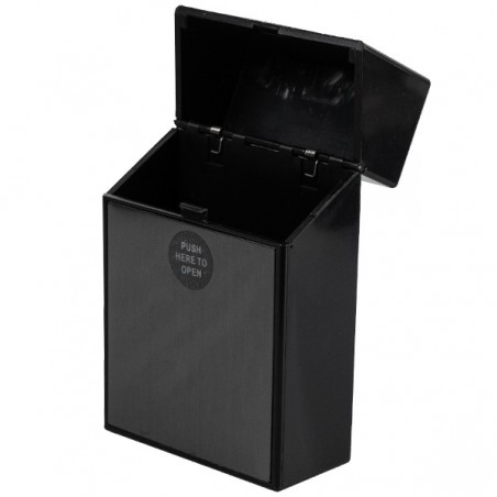 Champ Brushed Cigarette Case black open