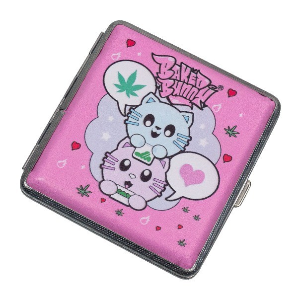 Pink Metal Cigarette Case 5