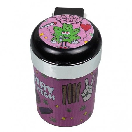 Portable Ashtray for cars cannabis leaf