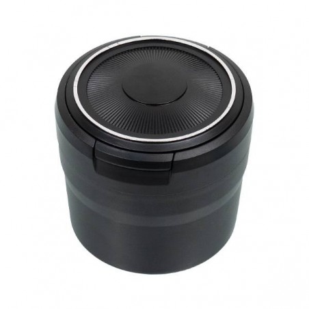 Cenicero para Coche con LED negro abierto