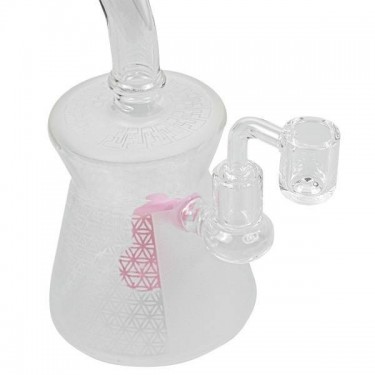 Bong BHO Round Base 20cm rosa banger detalle