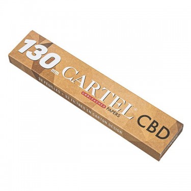 Papel de Fumar + Tips CBD Unbleached Bamboo Cartel papel cerrado