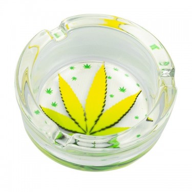 Cendrier en Verre motifs de marijuana - Grow Barato
