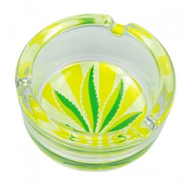 Cendrier en Verre motifs de marijuana - Grow Barato