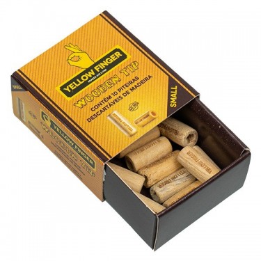 Boquillas de Madera Pequeñas Yellow Finger display
