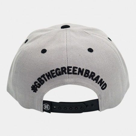 Gorra Plana GB The Green Brand gris interior parte detrás