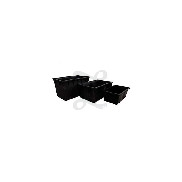 Réservoir rectangulaire en plastique noir